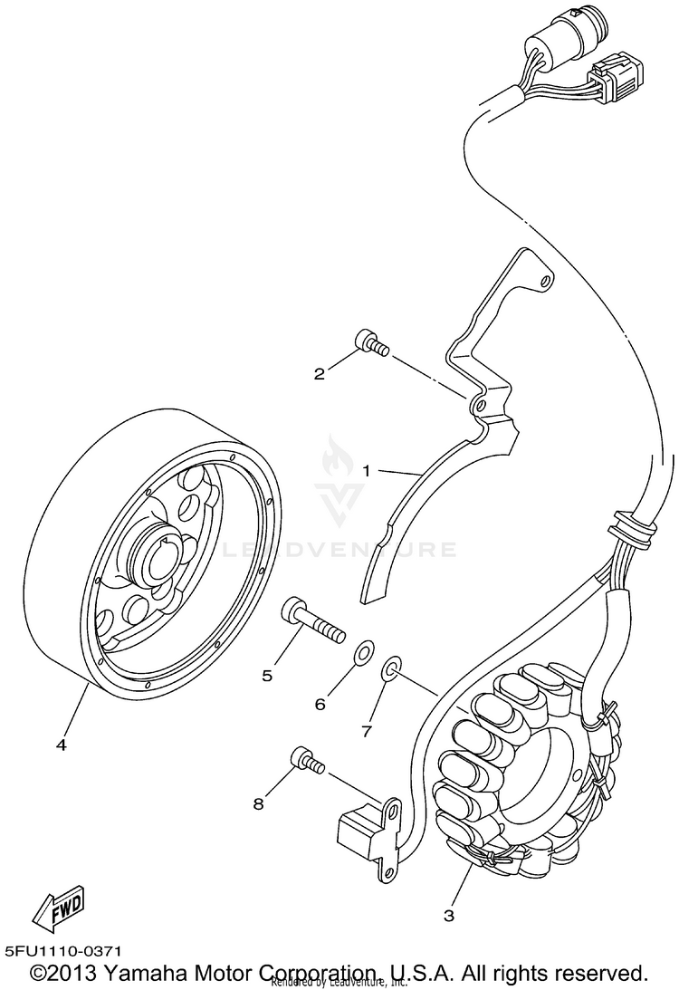 Generator BIG BEAR 400 4WD_REAL TREE XTRA - YFM400FHP - 2002 Schematic
