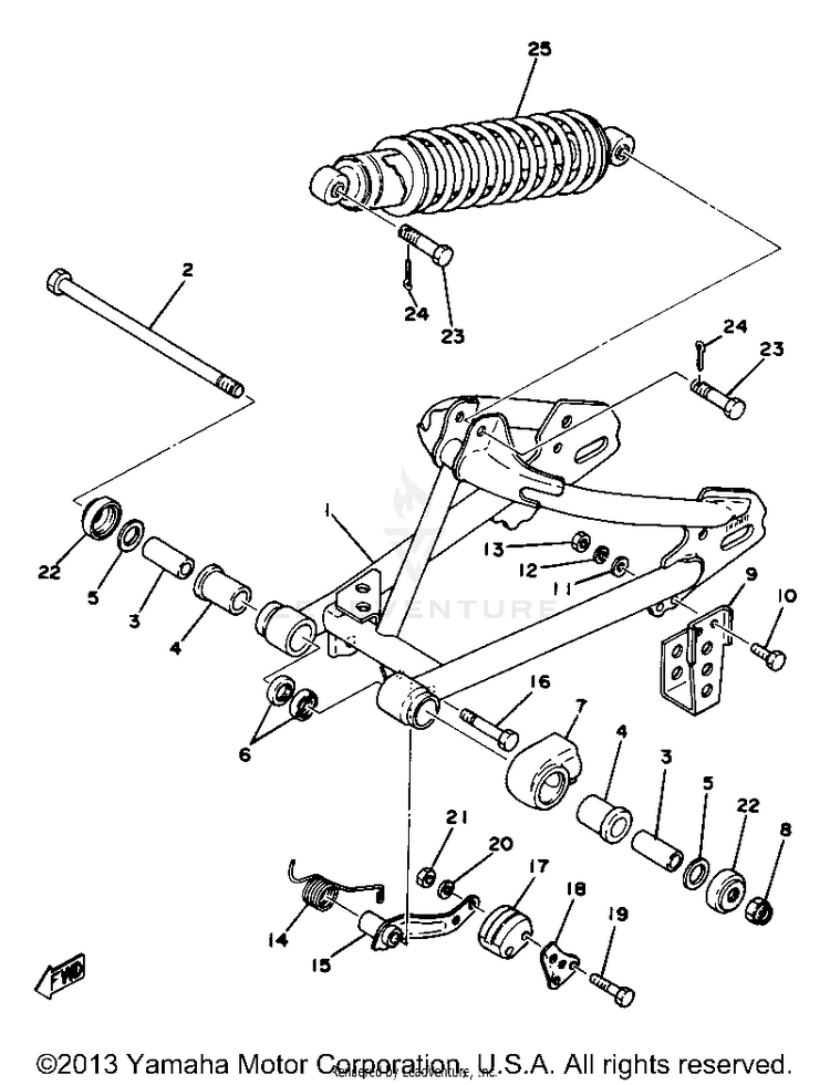 Rear Arm Rear Cushion Yz80e Schematic
