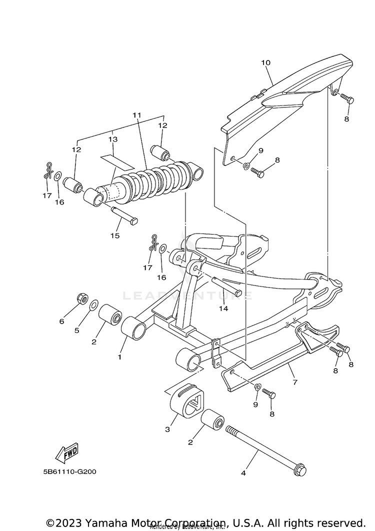 Rear Arm & Suspension Schematic