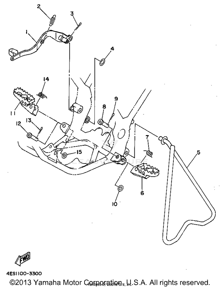 Stand - Footrest Schematic
