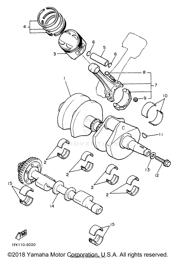 Crankshaft Piston Schematic