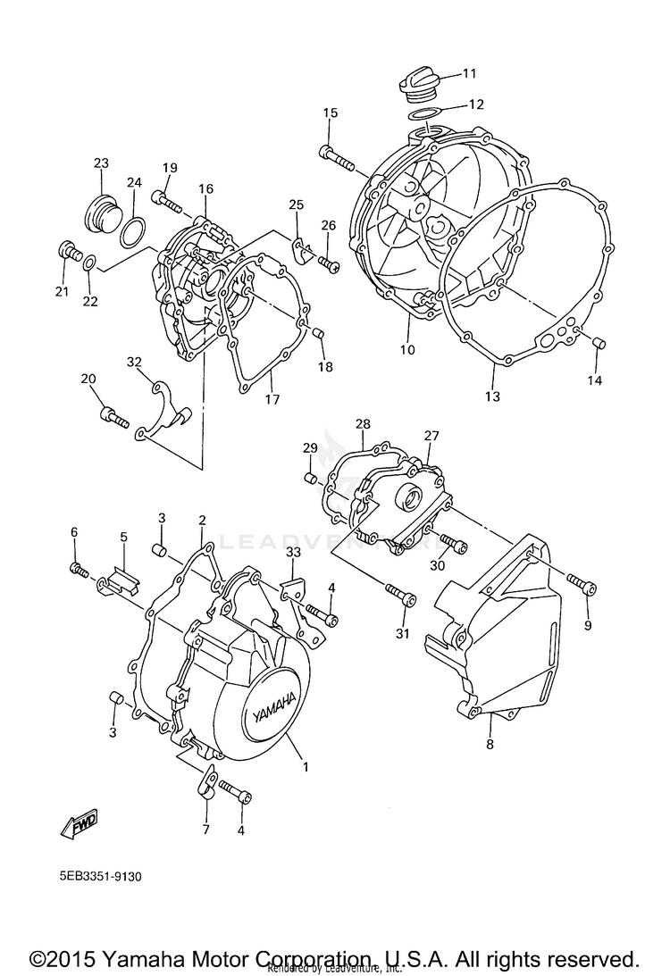 Crankcase Cover 1 Schematic