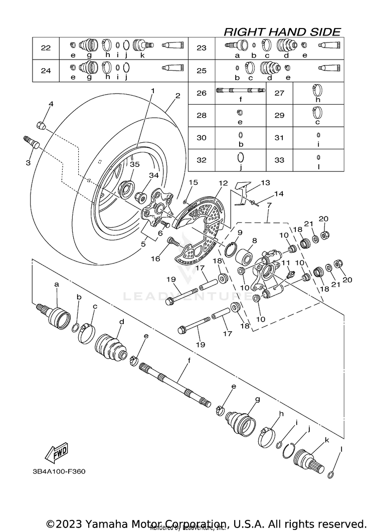 Rear Wheel 2 GRIZZLY 700 SPECIAL EDITION-SILVER - YFM7FGPSEW - 2007 Schematic