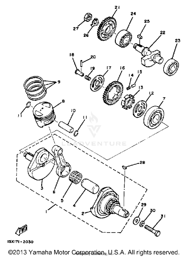 Crankshaft - Piston Schematic
