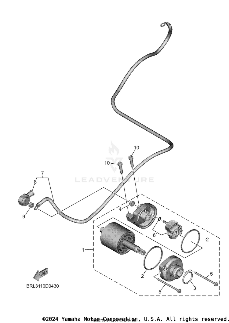 Starting Motor TENERE 700 - XTZ7TCL - 2026 Schematic