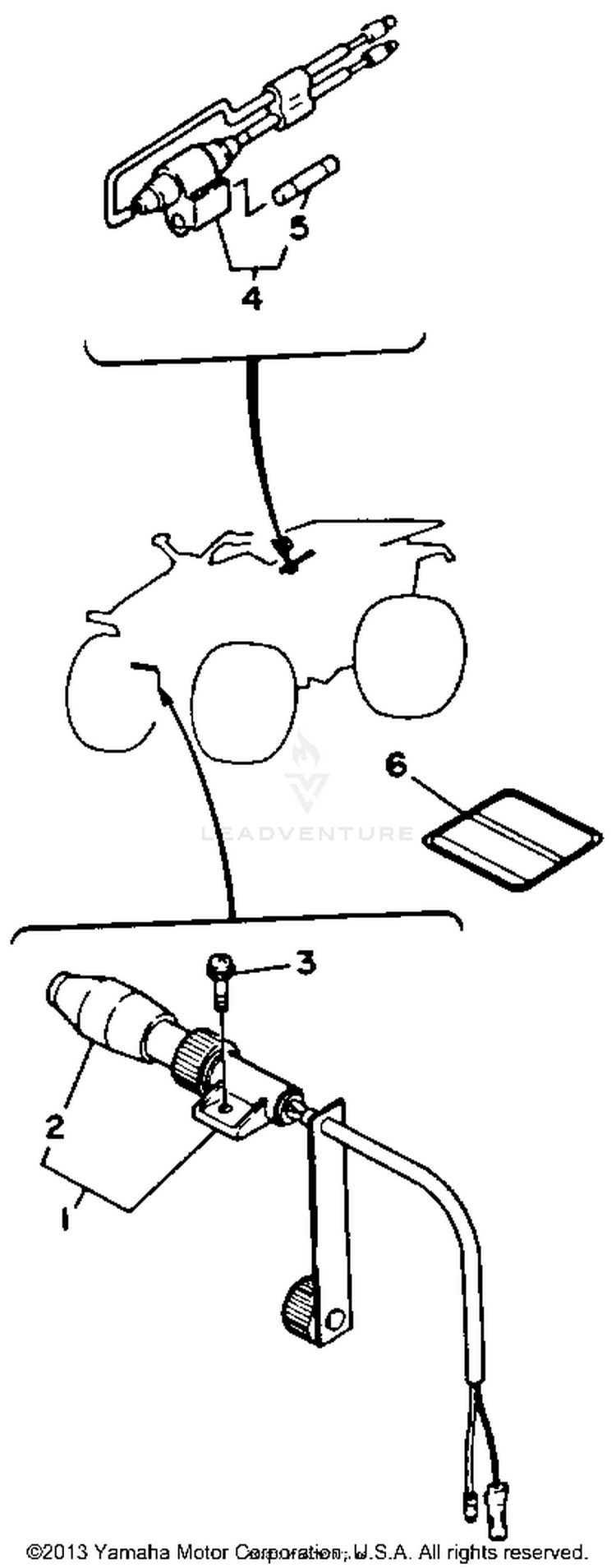 Electrical 2 (Alternate Parts) BIG BEAR 4WD - YFM350FWD - 1992 Schematic