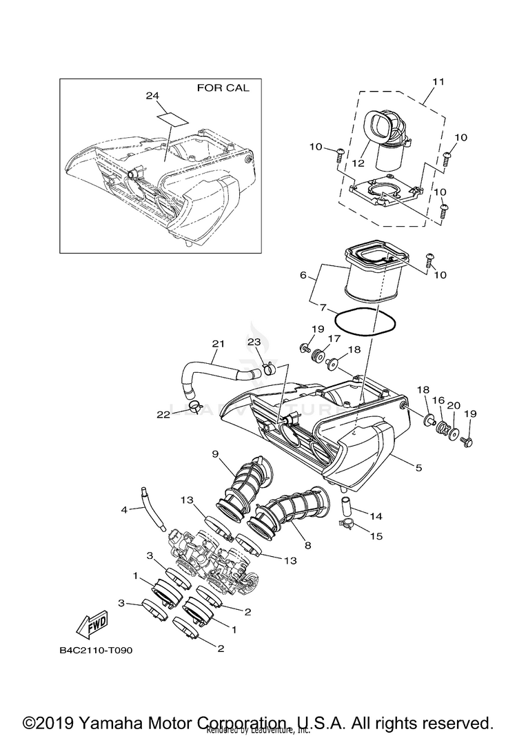 Intake MT07 - MT07JCGY - 2018 Schematic