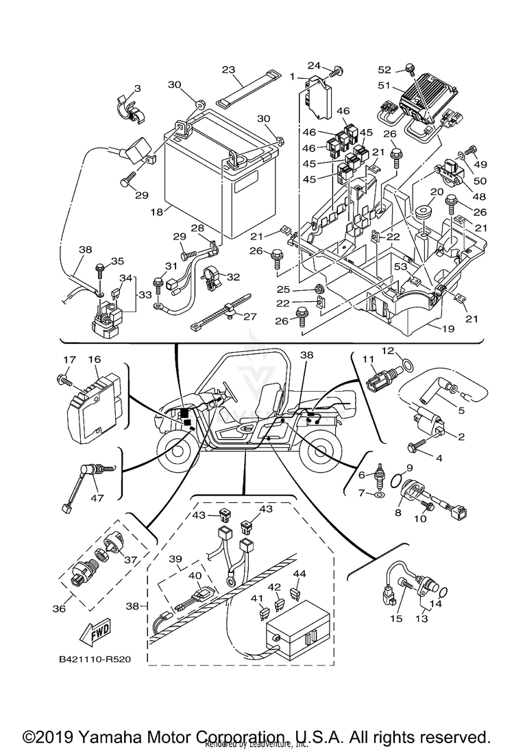 Electrical 1 VIKING EPS - YXM70VPXKG - 2019 Schematic