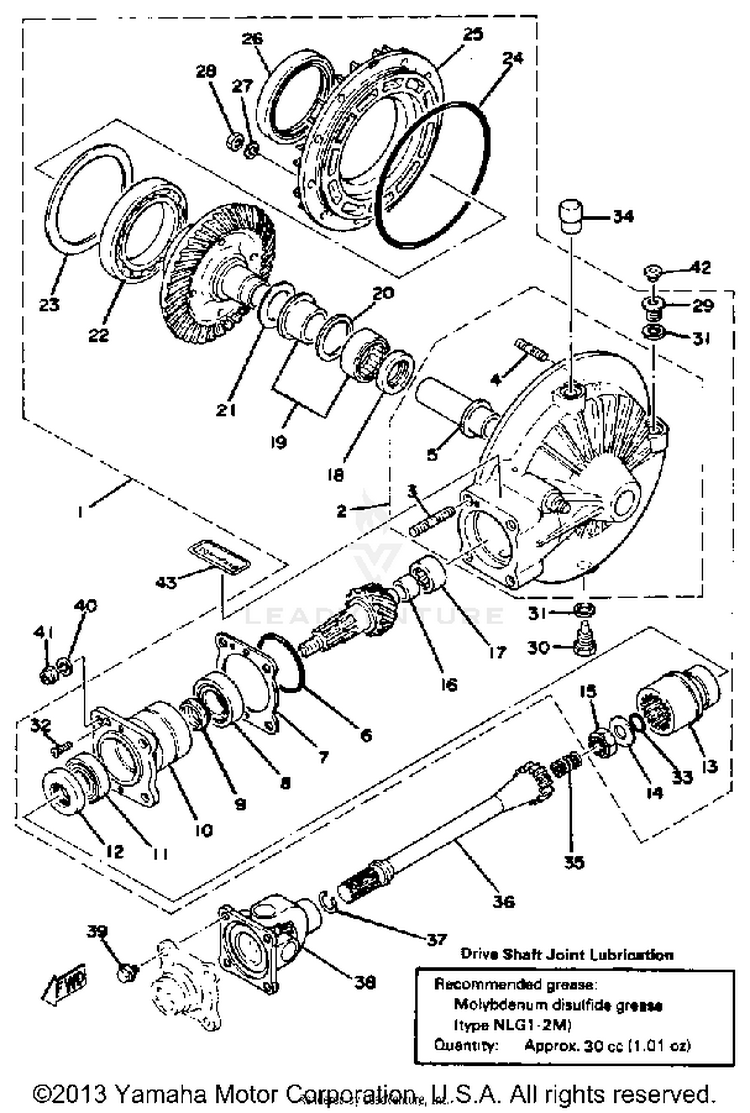 Final Drive Gear-Drive Shaft Schematic