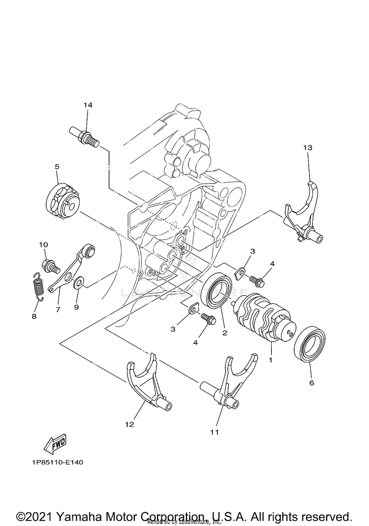 Shift Cam Fork Schematic