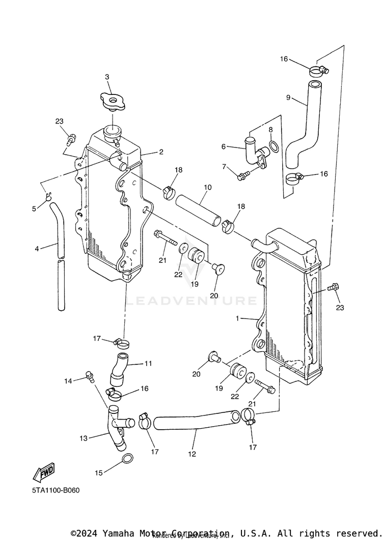 Radiator & Hose Schematic