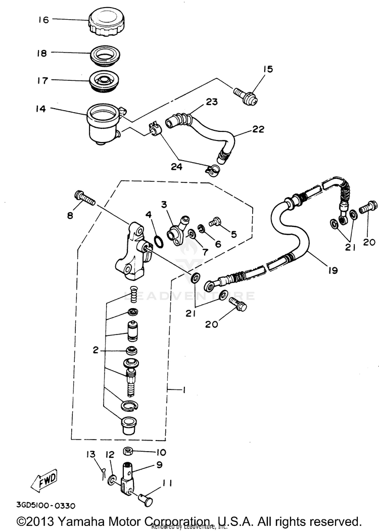 Rear Master Cylinder Schematic