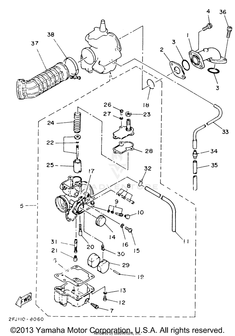 Air Filter - Carburetor Schematic