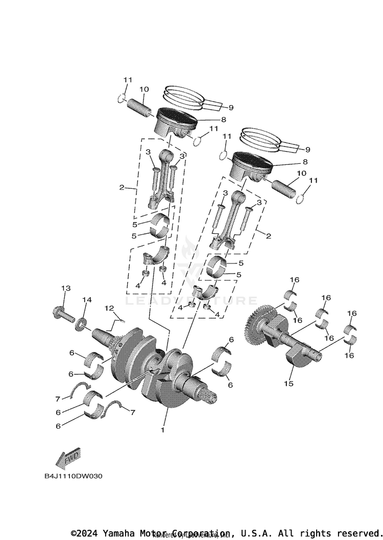 Crankshaft & Piston Schematic