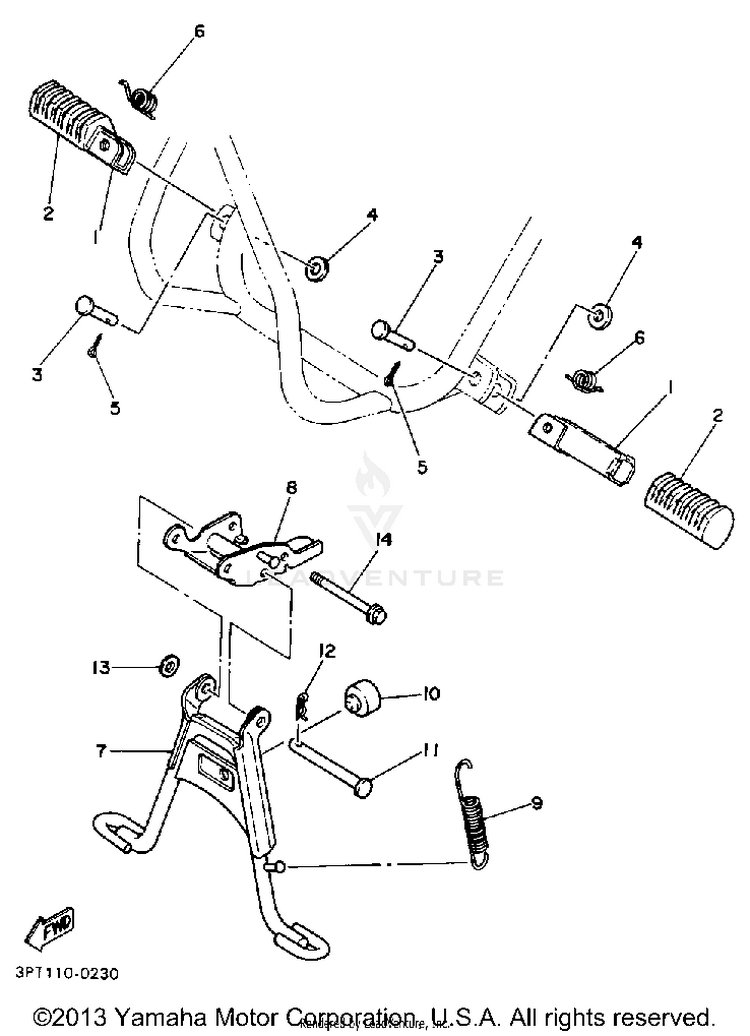 Stand - Footrest Schematic