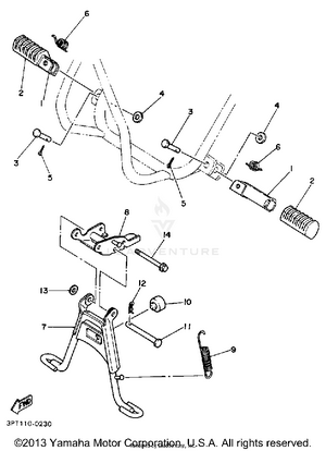 Stand - Footrest Schematic