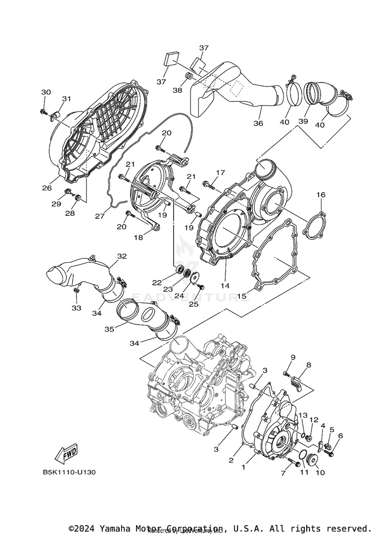 Crankcase Cover 1 Schematic