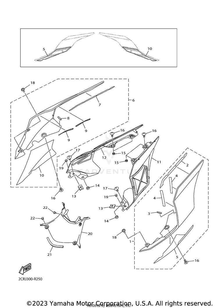 Side Cover YZFR1 60TH ANNIVERSA - YZFR1GCY - 2016 Schematic