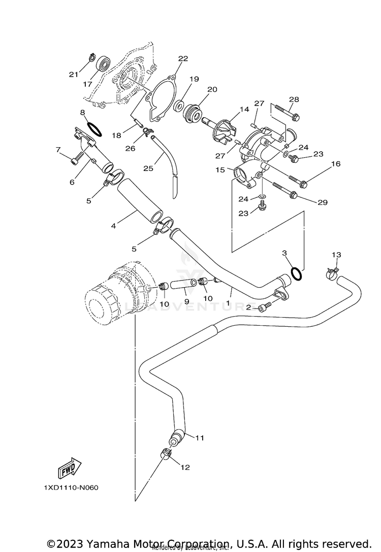 Water Pump VIKING EPS RANCH - YXM70VPRLC - 2020 Schematic