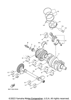 Crankshaft & Piston Schematic