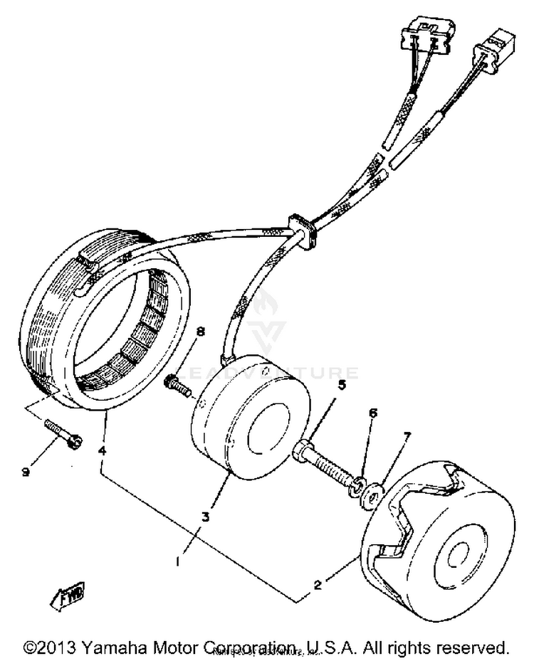 A - C - Generator XS1100H - 1981 Schematic
