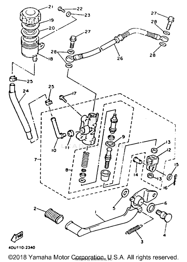 Rear Master Cylinder Schematic