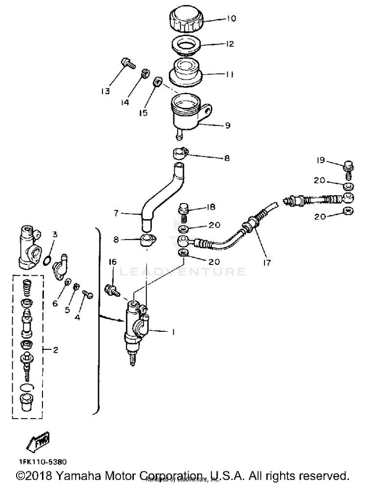 Rear Master Cylinder Schematic