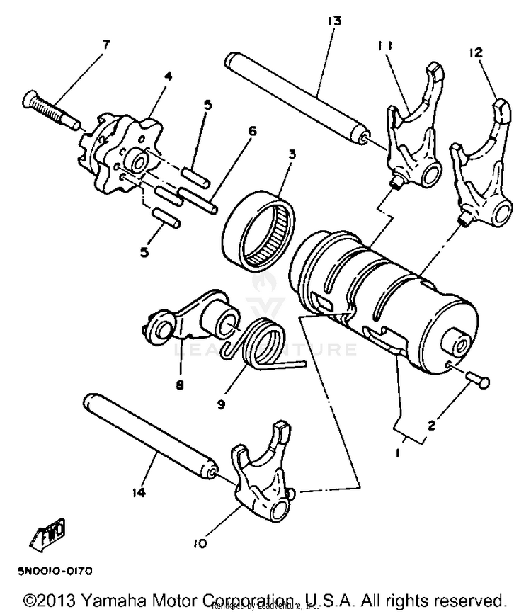 Shift Cam Fork Schematic