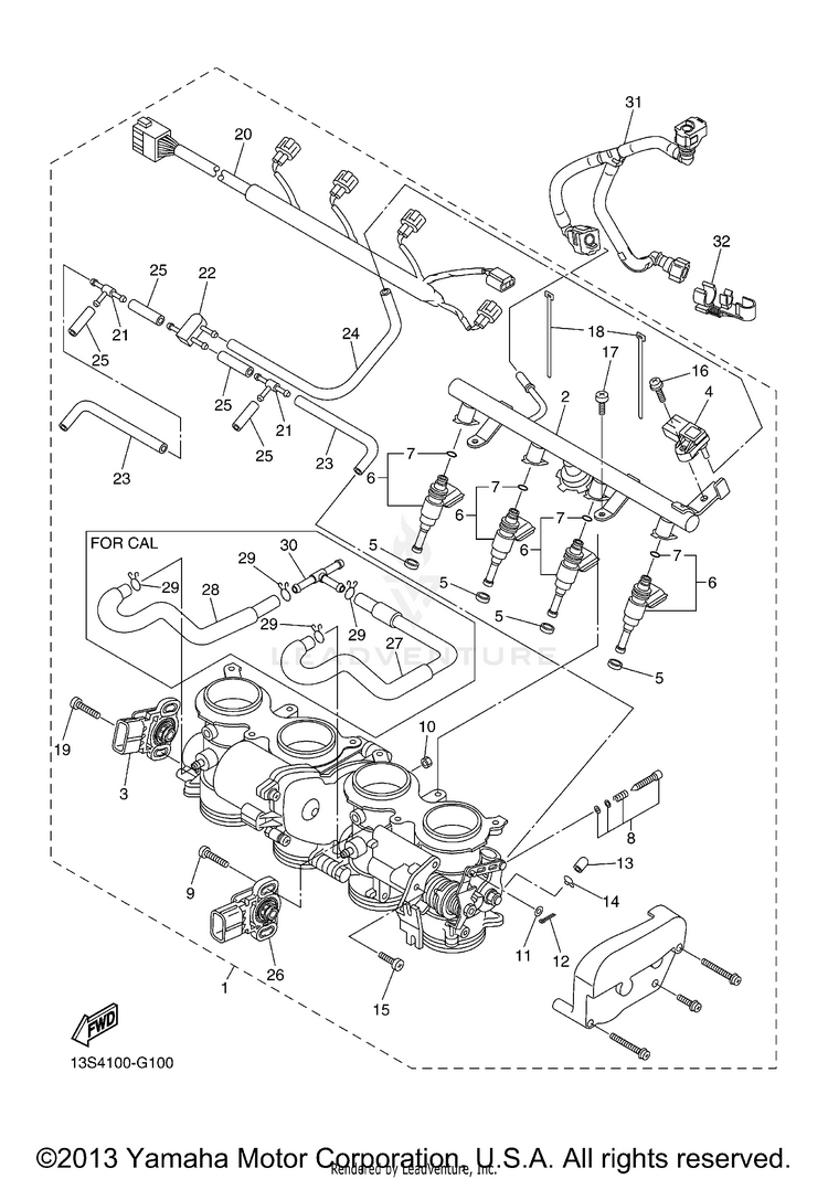 Intake 2 YZFR6 - YZFR6ACR - 2011 Schematic