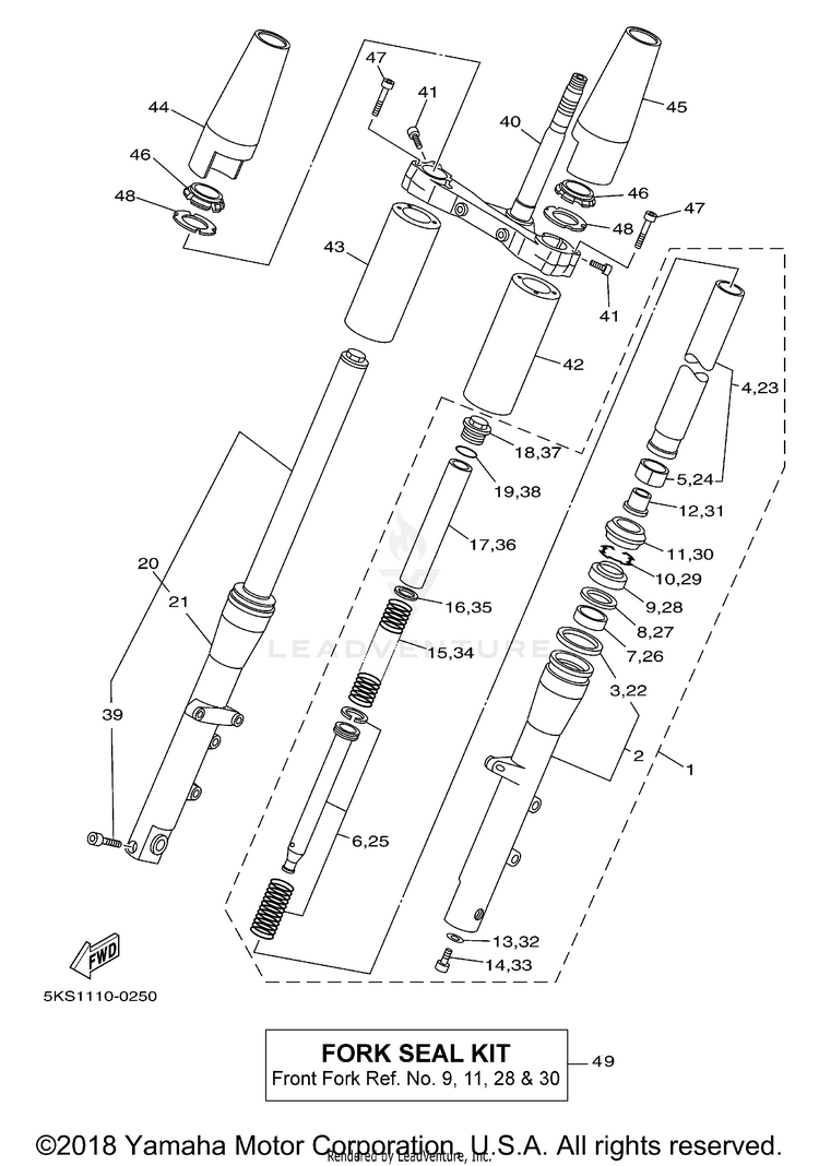 Front Fork Schematic