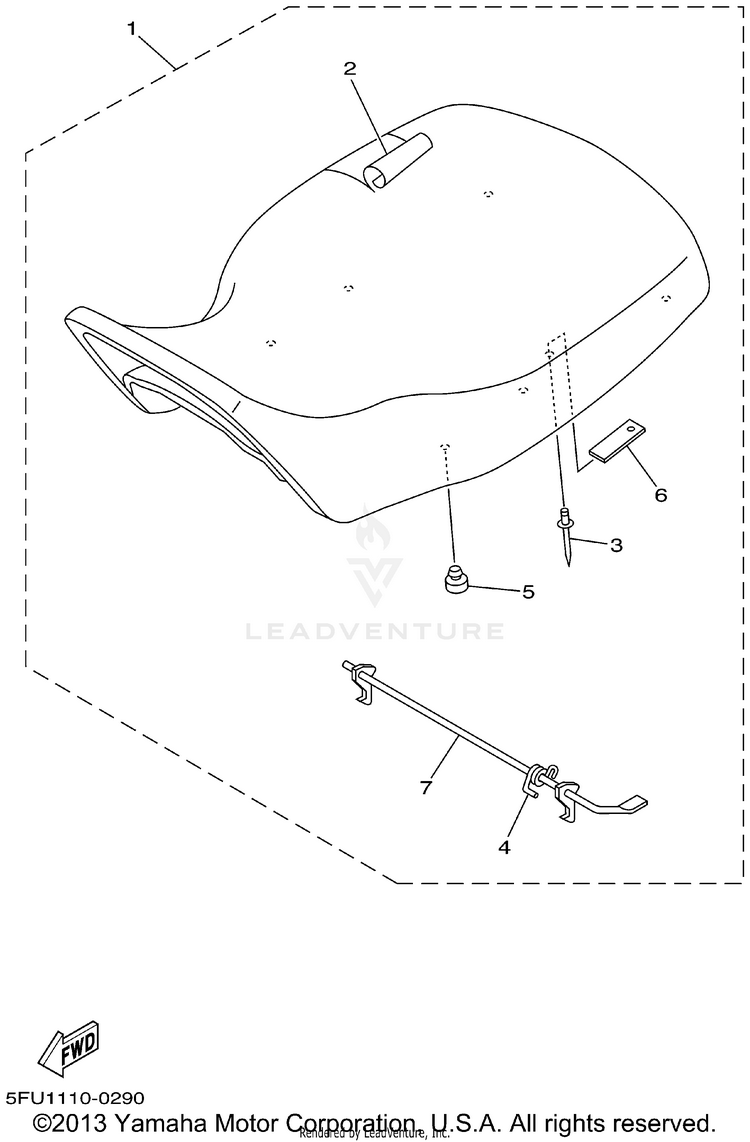 Seat BIG BEAR 400 4WD_REAL TREE XTRA - YFM400FHP - 2002 Schematic