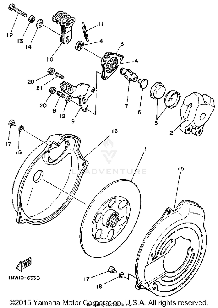 Rear Brake Caliper Schematic