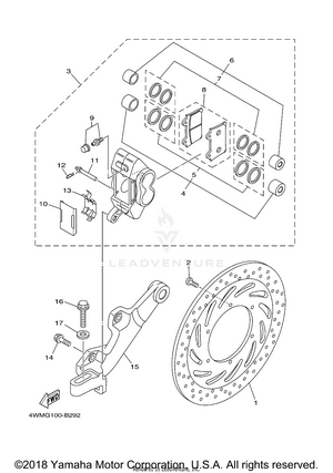 Rear Brake Caliper Schematic