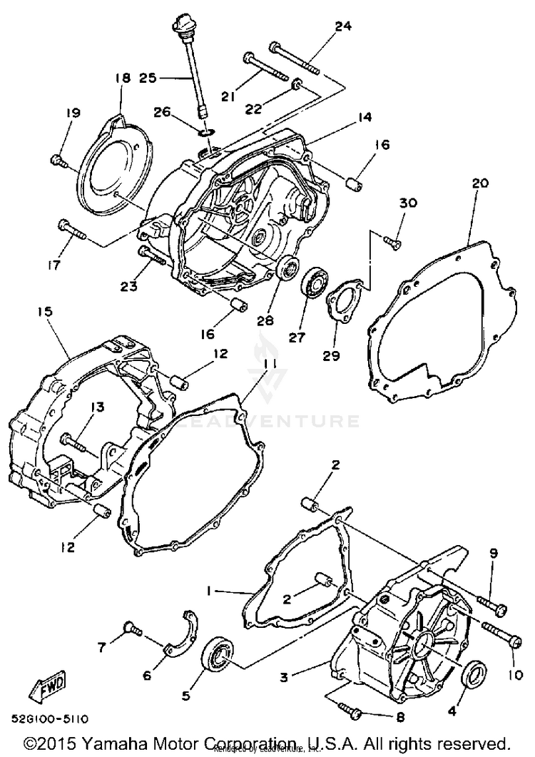 Crankcase Cover 1 Schematic