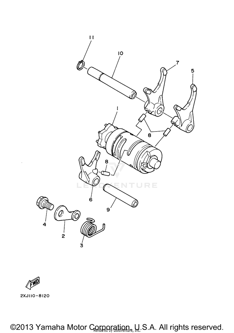 Shift Cam Fork Schematic