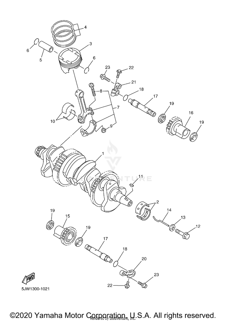 Crankshaft Piston Schematic