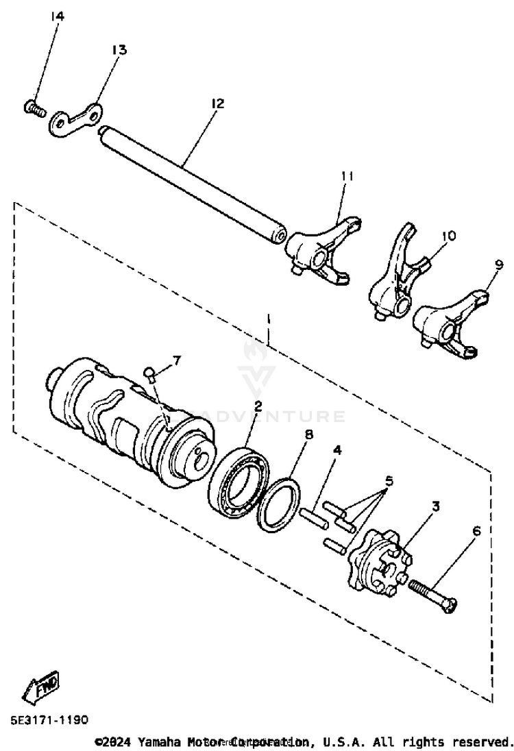 Shift Cam Fork Schematic