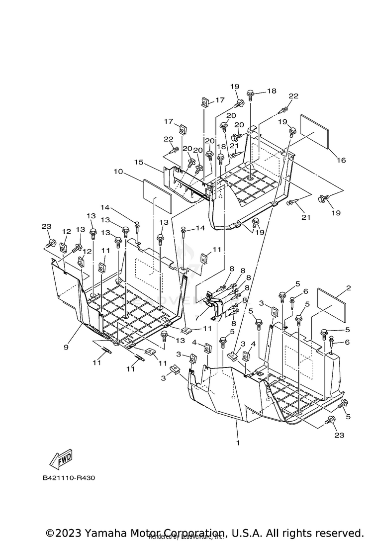 Stand Footrest VIKING EPS RANCH - YXM70VPRLC - 2020 Schematic