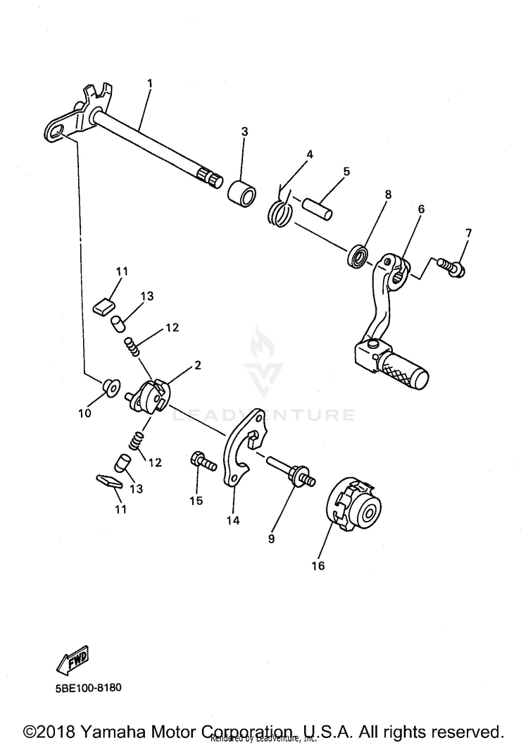 Shift Shaft Schematic
