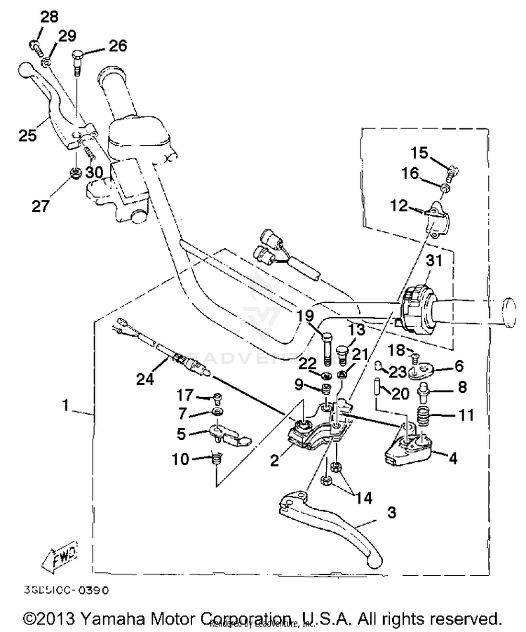 Handle Switch-Lever Schematic