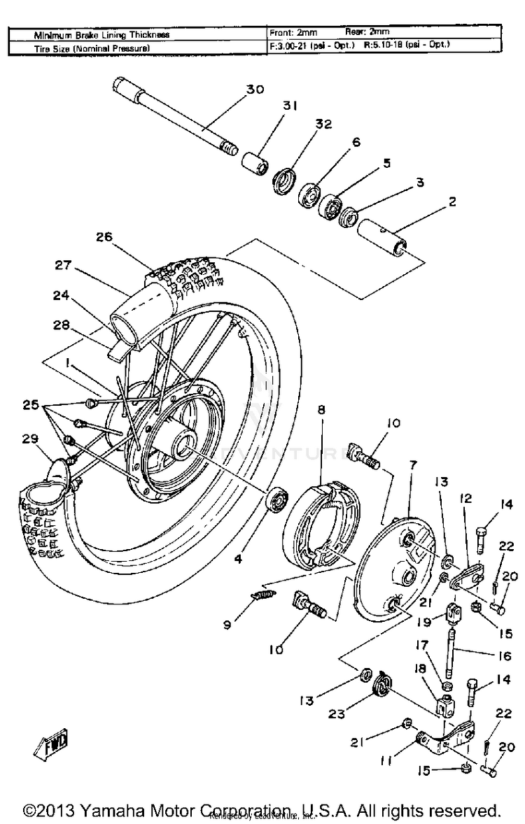 Front Wheel Schematic