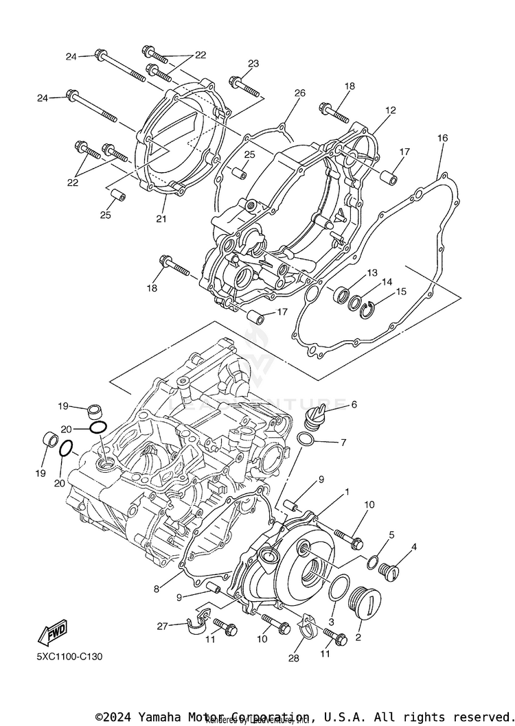 Crankcase Cover 1 Schematic