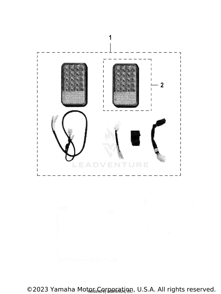 Optional Led Taillight RHINO 700 FI SPORT E - YXR7FSPY - 2009 Schematic