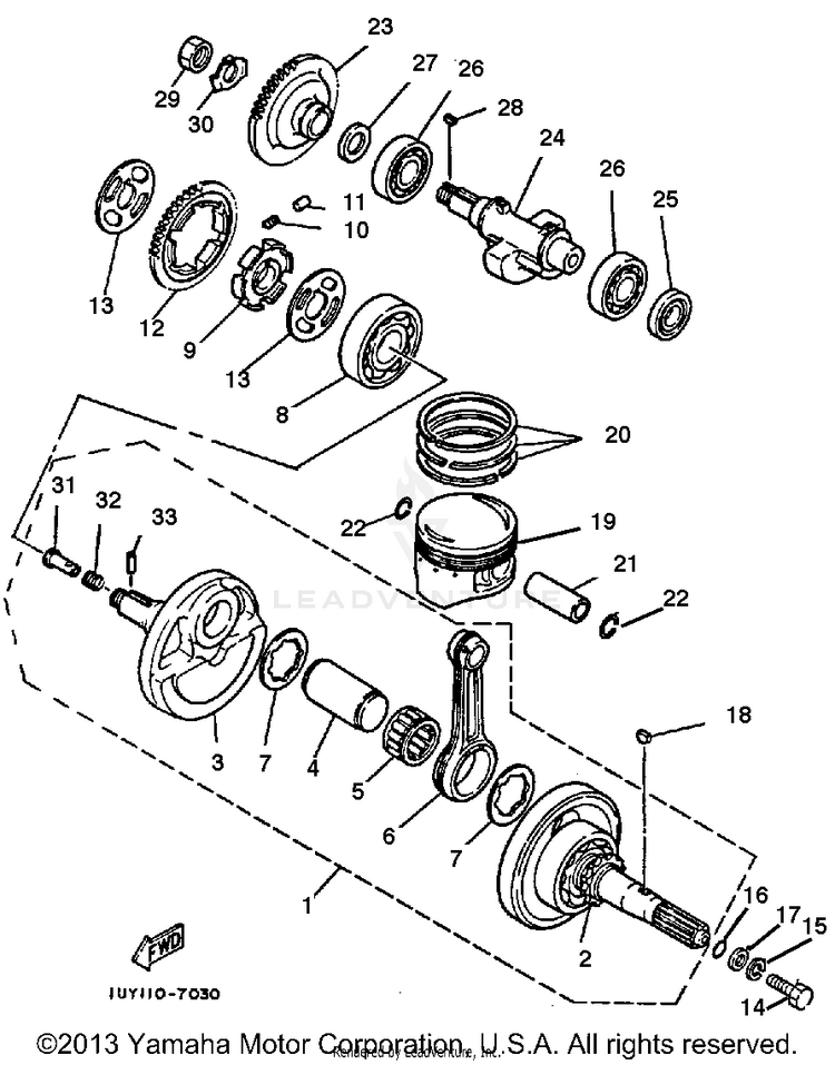 Crankshaft Piston Schematic