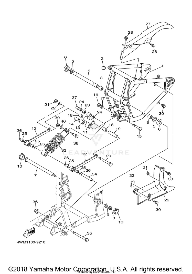 Rear Arm Suspension ROAD STAR - XV1600AMC - 2000 Schematic