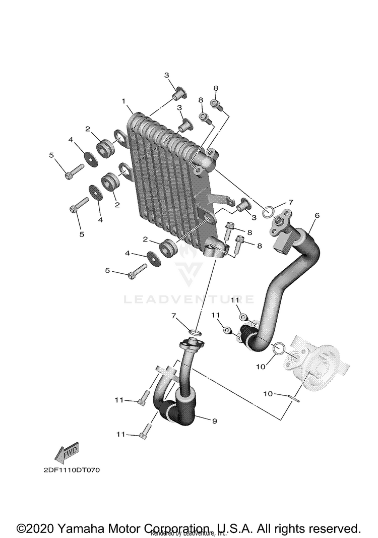 Oil Cooler STAR VENTURE - XV19FML - 2021 Schematic