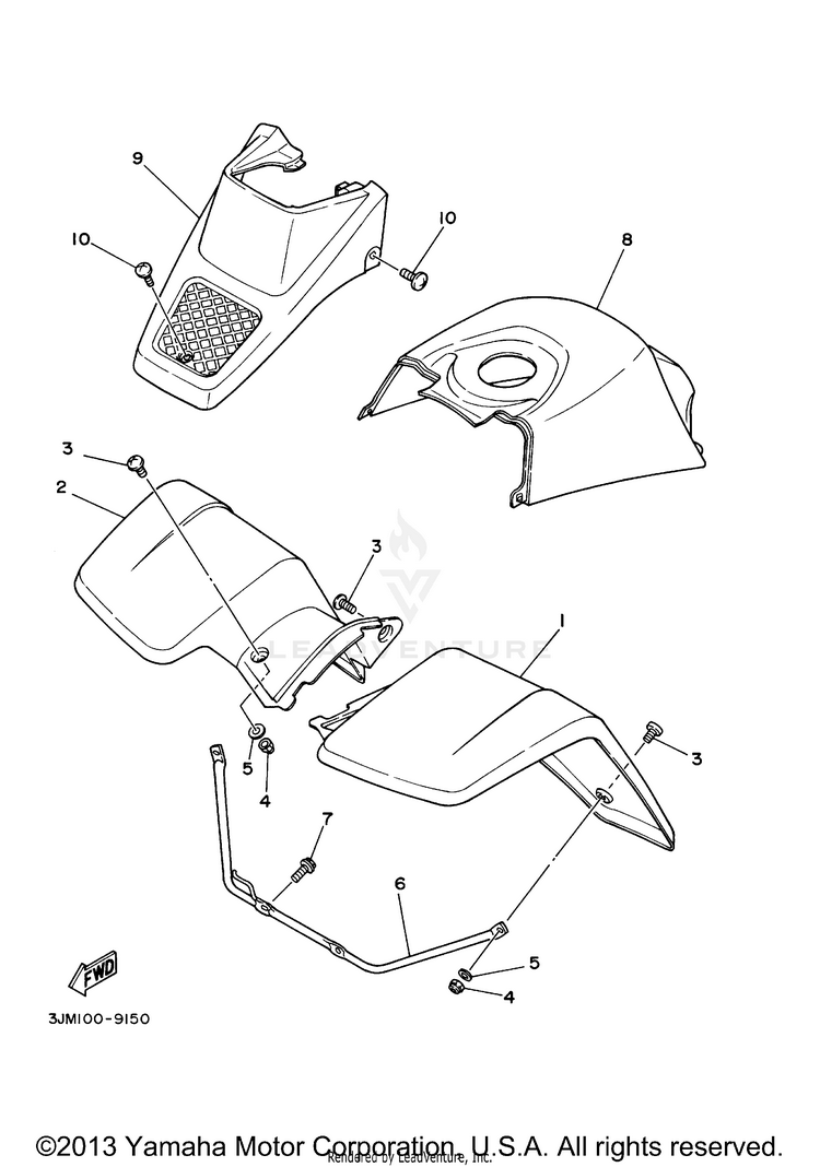 Front Fender Schematic