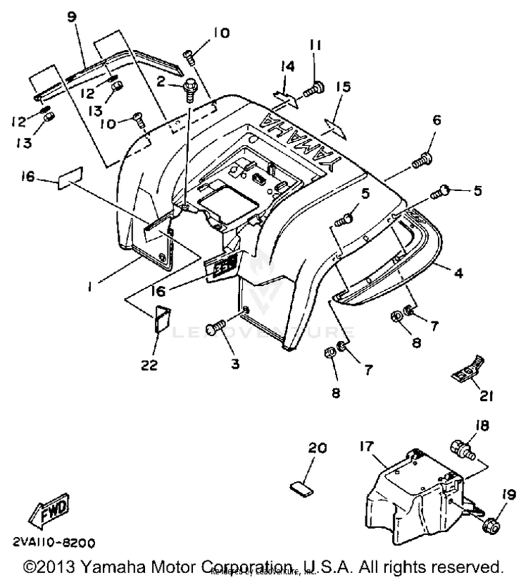 Rear Fender Schematic