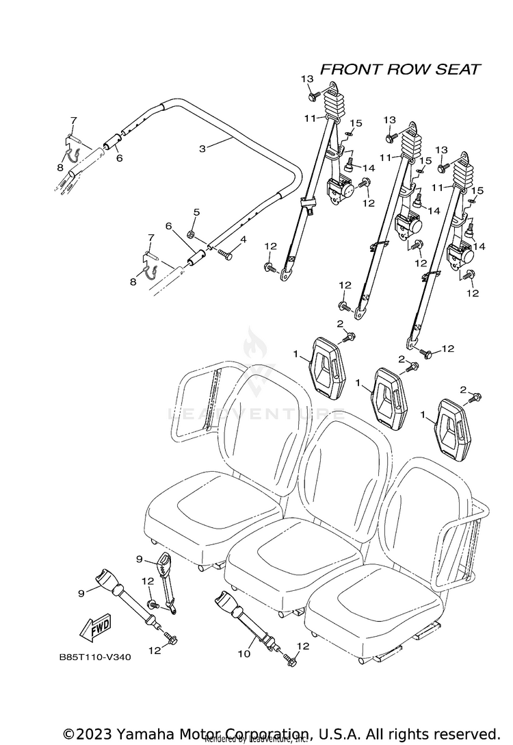 Seat 2 VIKING VI EPS RANCH - YXC70VPRLC - 2020 Schematic