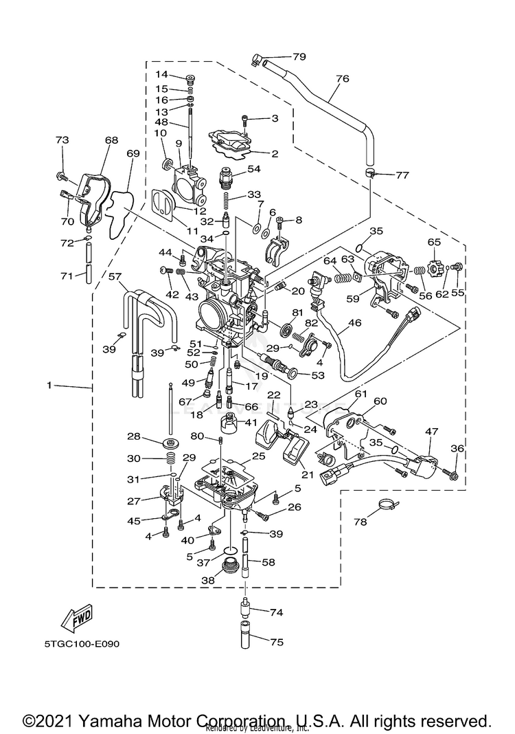 Carburetor YFZ450V_BILL BALLANC - YFZ450BBV - 2006 Schematic